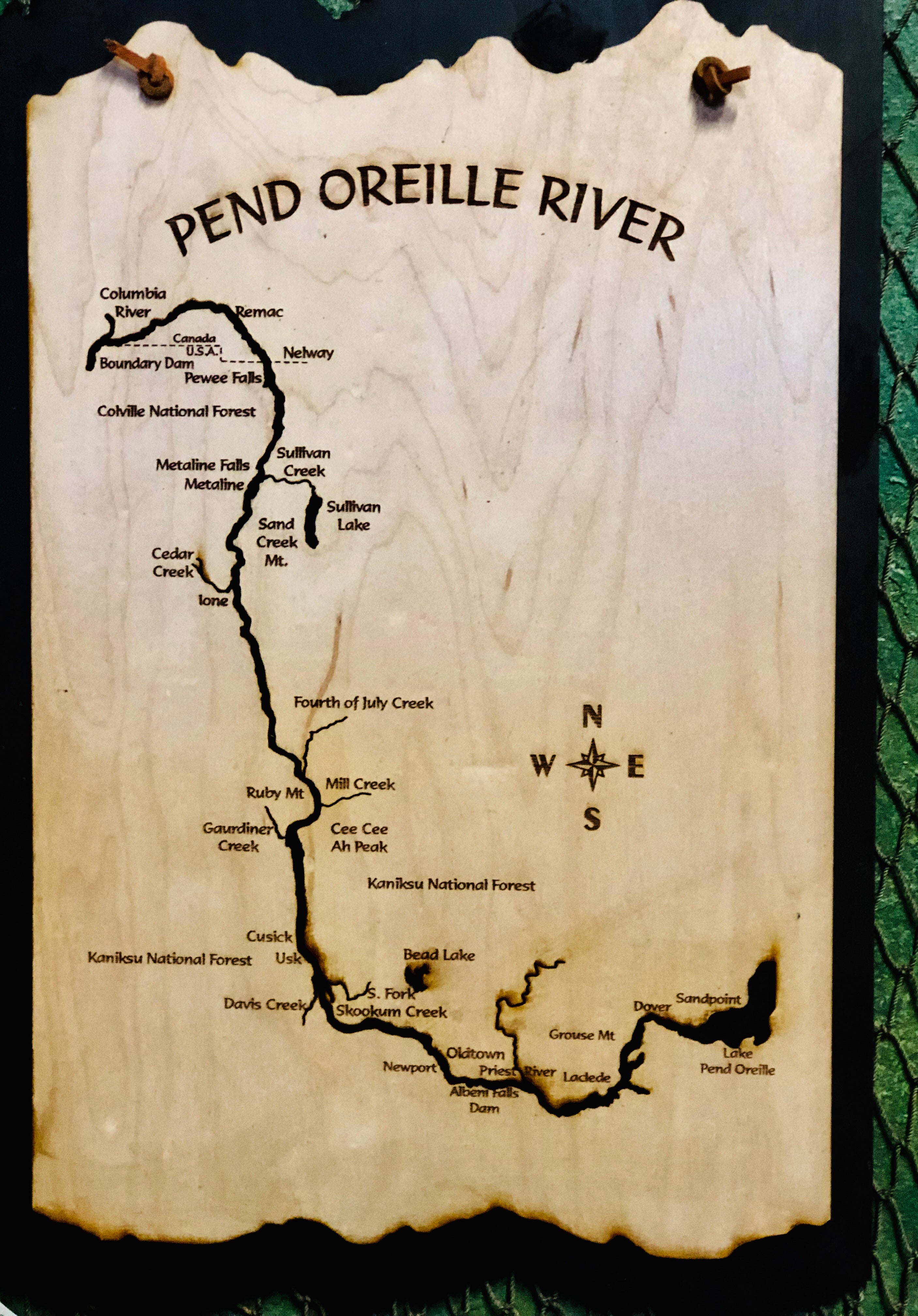 Wooden Inlay Lake Sign Simply Northwest